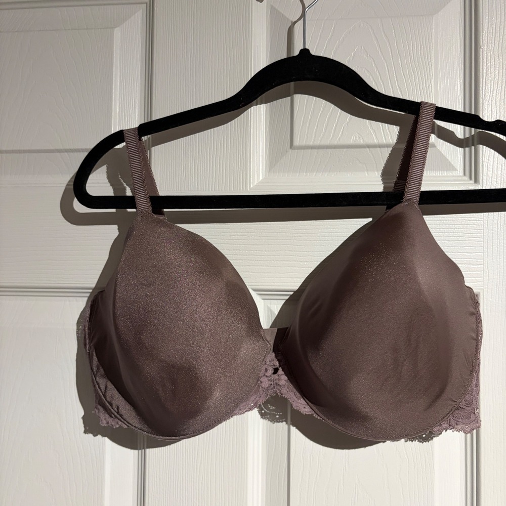 Victoria's Secret Angels IPEX Full Coverage Lace Back Bra Mauve Taupe Size 40DD
